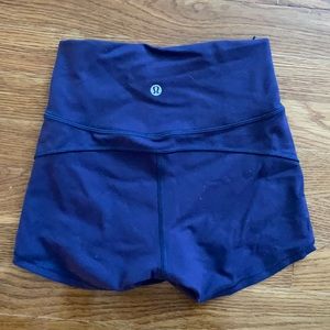 Lulu Lemon dark purple yoga shorts size 2